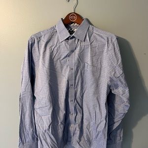 Mens Johnston & Murphy long sleeve button front shirt